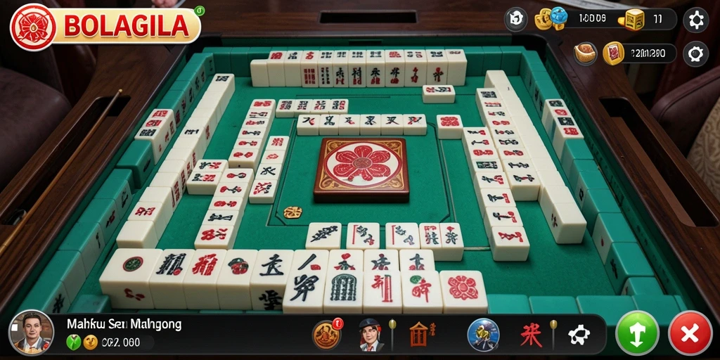 Screenshot permainan BOLAGILA menunjukkan momen seru saat mencocokkan ubin Mahjong.
