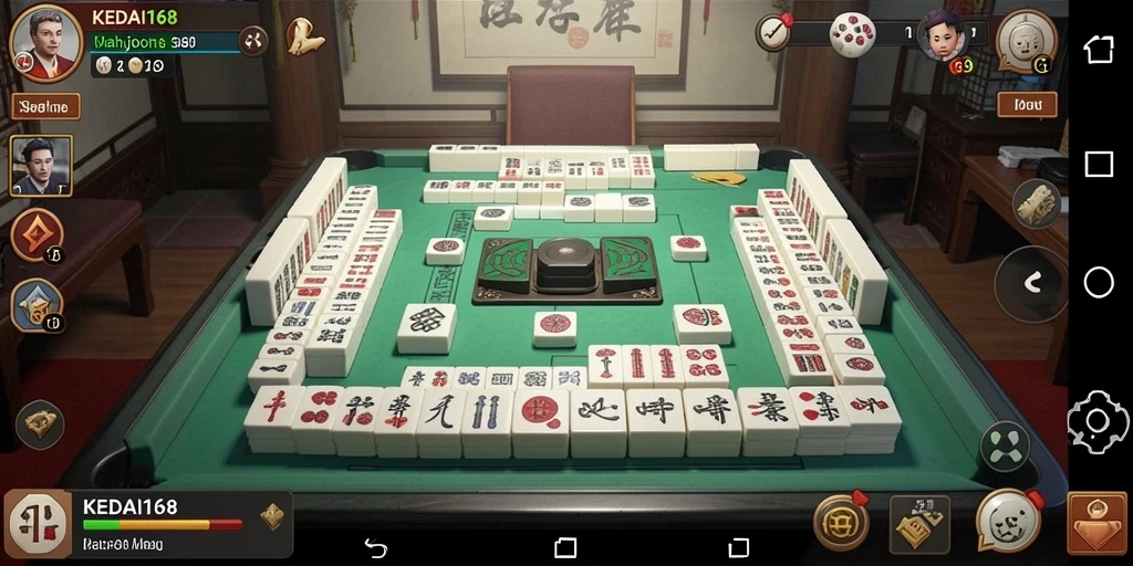 Tampilan gameplay KEDAI168 menampilkan momen seru permainan Mahjong.
